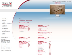 Siems Computer – CMS-Backend – Inhalte anordnen