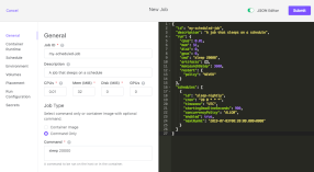 DC/OS UI – Editor til jobkonfiguration