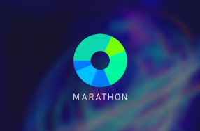 Marathon UI – Logo på baggrund